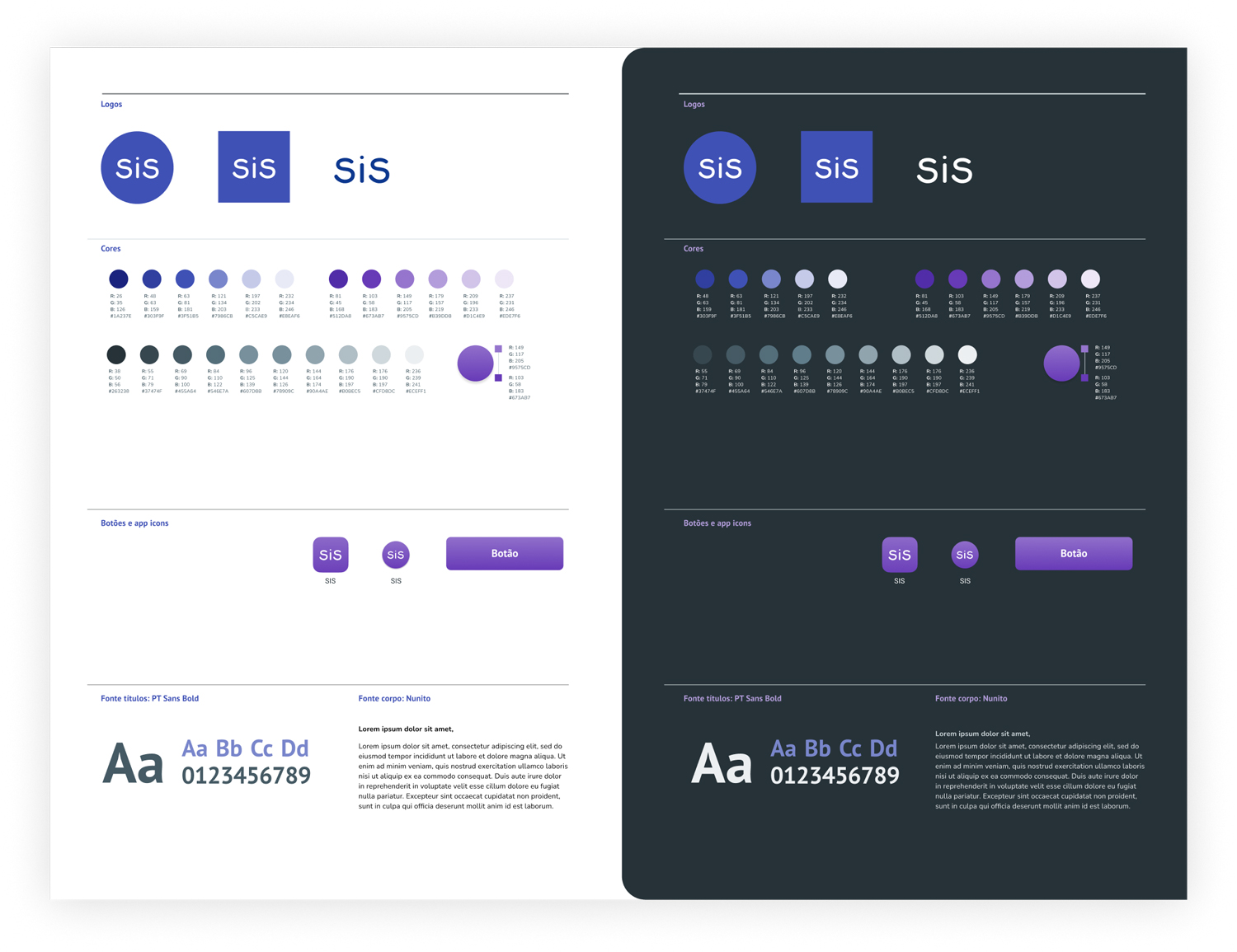 The SiS Manager design system · refreshed component library showing buttons, inputs, cards, charts, and navigation patterns shared across every surface of the platform.