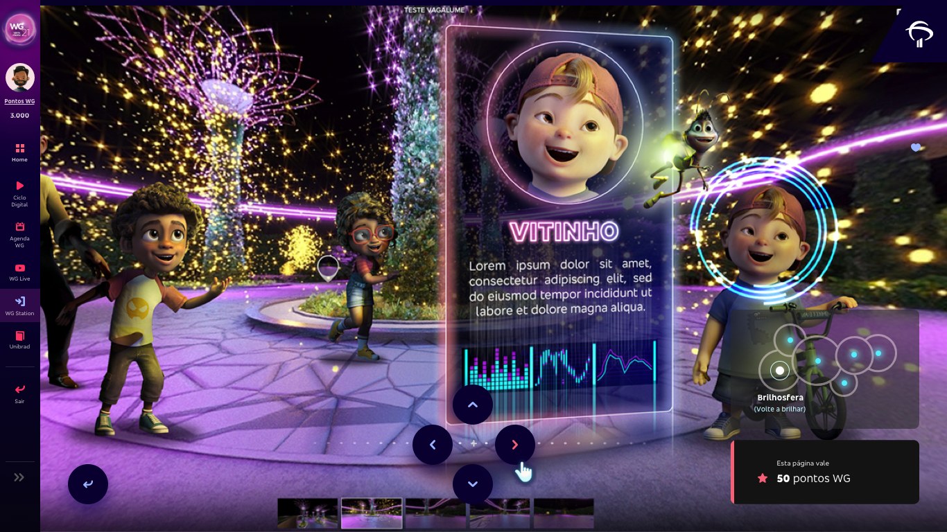 Brilhosfera, an immersive themed station in the WG Village.